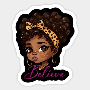 Believe, Black Queen, Black Queen, Black Woman, Black History Sticker
